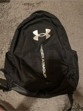 NWOT Under Armour Black Backpack with Silver Logo